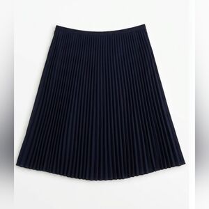 Lauren Ralph Lauren Pleated Skirt 2 Navy A-Line Preppy Classic